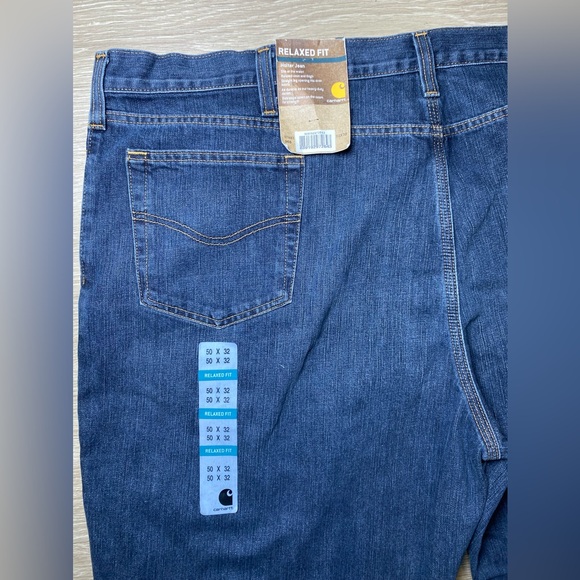 *NWT* Carhartt Men's Size 50Wx32L Relaxed Fit Holter Denim Blue Jean 101483 968 - Picture 5 of 10